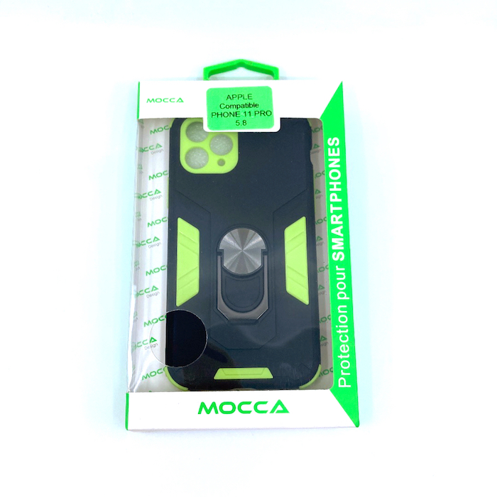 Coque Antichoc Aimant Iphone 11 PRO (Noir et vert) - Eden Phone