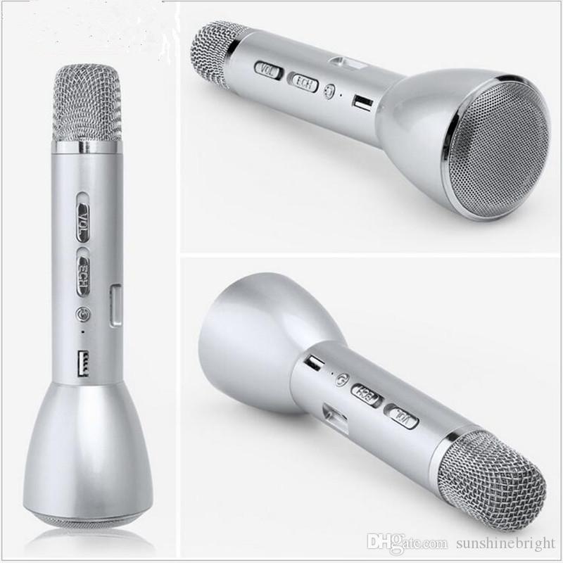 Magic Karaoké Microphone et haut parleur Bluetooth (Gris) - Eden Phone